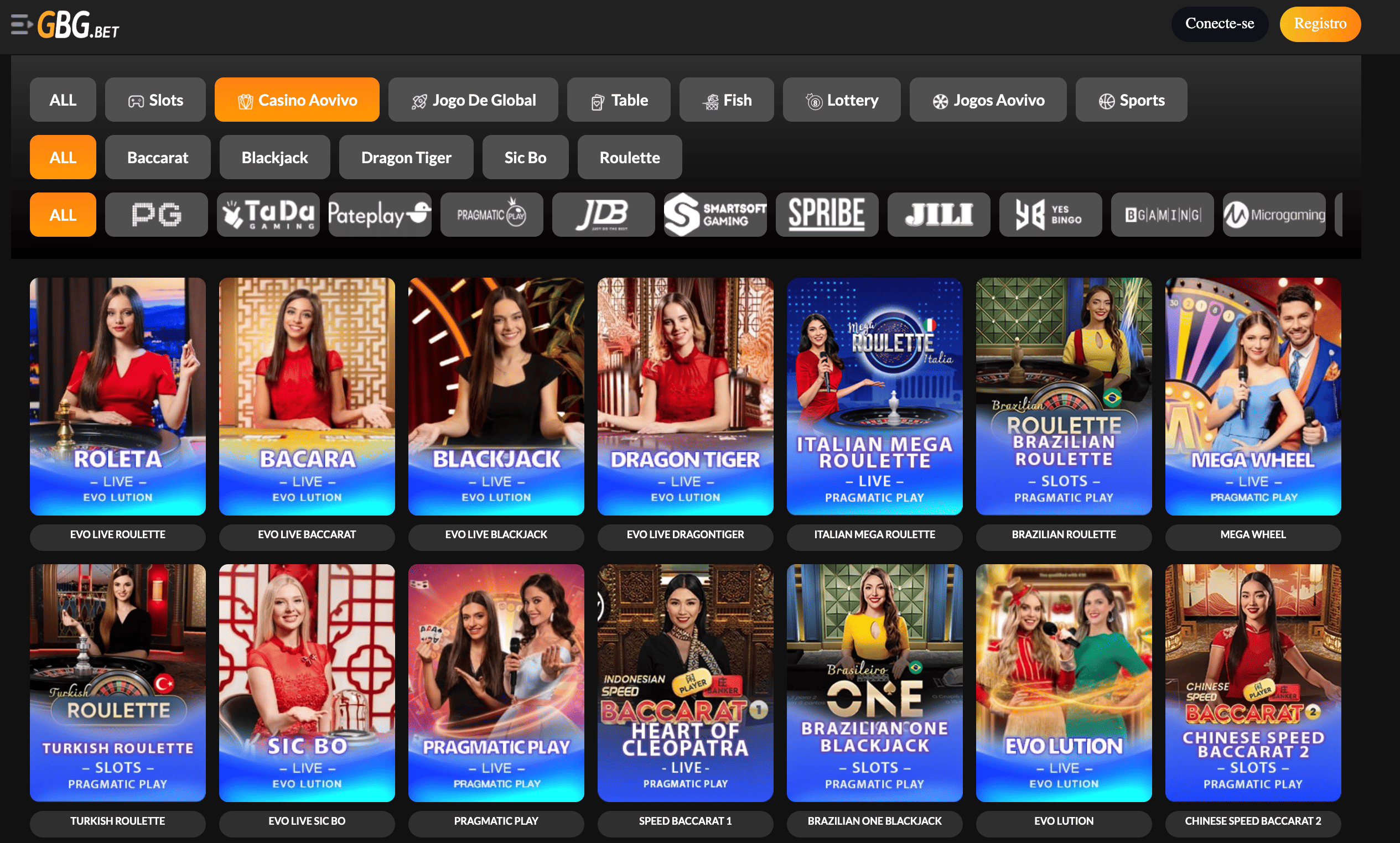 Cassino ao Vivo GBGBET